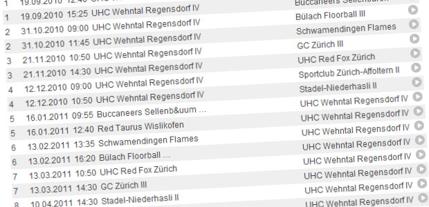 Spielpläne aktualisiert